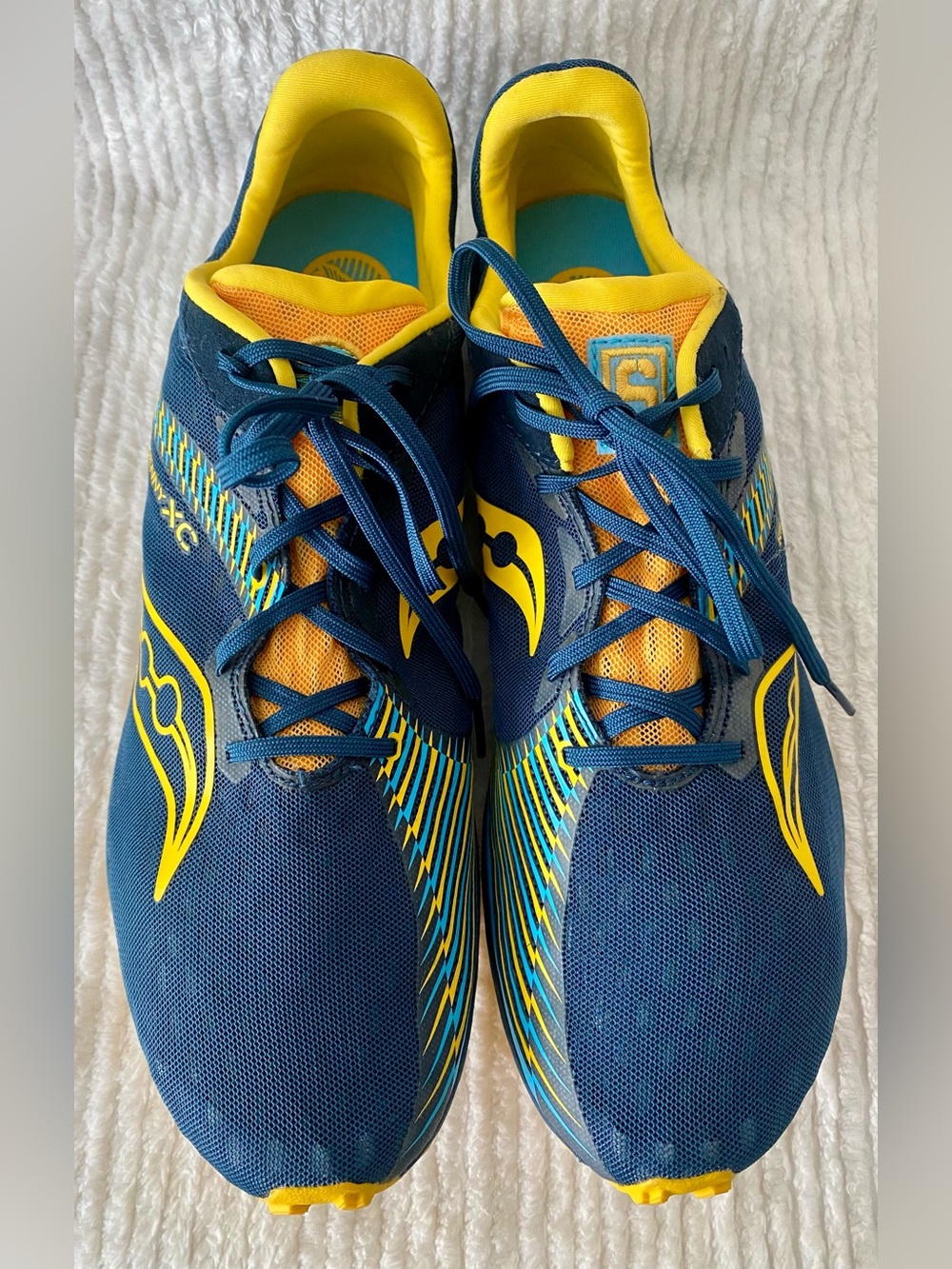 Saucony Kilkenny XC Cross Men's Size 12.5 Country Running Shoes Blue NO SPIKES